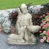 St. Francis Feeds The Animals Garden Statue -Garden Plant Store St. Francis Feeds the Animals Garden Statue Outdoors 58204.1631069237