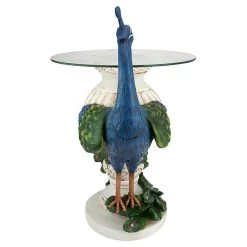 Staverden Castle Peacock Glass Top Plant Stand -Garden Plant Store Staverden Castle Peacock Glass Top Plant Stand Front View 37333.1629081428