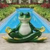 Strike A Pose Zen Yoga Frog Statue
