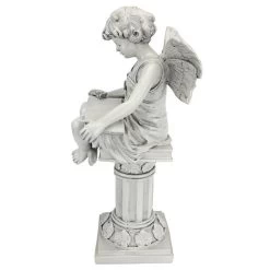 The British Reading Fairy Garden Statue -Garden Plant Store The British Reading Fairy Garden Statue Other Side 71349.1629392552