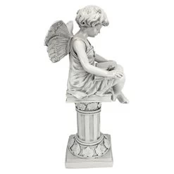 The British Reading Fairy Garden Statue -Garden Plant Store The British Reading Fairy Garden Statue Side View 20178.1629392547