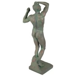 The Bronze Age Nude Male Statue 1877 -Garden Plant Store The Bronze Age Nude Male Statues 1877 Rear View 59473.1637827651