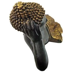 The Golden Kiss Reclining Buddha Statue -Garden Plant Store The Golden Kiss Reclining Buddha Statue Head Close Up 57440.1629902097