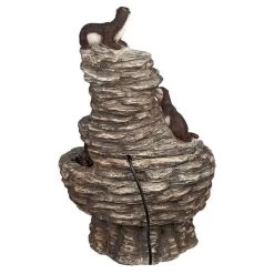 Tres Amigos Playful Otter Cascading Garden Fountain -Garden Plant Store Tres Amigos Playful Otter Cascading Garden Fountain Rear View 82167.1629165524
