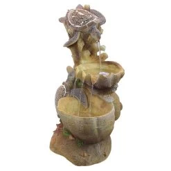 Turtle Cove Cascading Sculptural Water Fountain -Garden Plant Store Turtle Cove Cascading Sculptural Water Fountain Side View 40428.1629230034