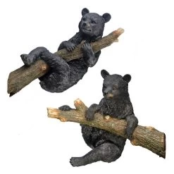 Up A Tree Hanging Black Bear Cub Statues -Garden Plant Store Up a Tree Hanging Black Bear Cub Statues Set 94591.1635794398
