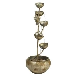 Whooos Watching Owl Metal Water Fountain -Garden Plant Store Whooos Watching Owl Metal Water Fountain Side View 75164.1629146066