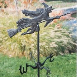 Windblown Wicked Witch Metal Weathervane