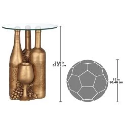 Wine And Dine Sculptural Glass-Topped Plant Stand -Garden Plant Store Wine and Dine Sculptural Glass Topped Plant Stand Scale Comparison 08427.1629074387