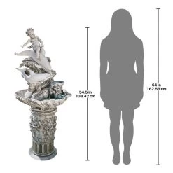 Young Poseidon Sculptural Water Fountain -Garden Plant Store Young Poseidon Sculptural Water Fountain Scale Comparison View 97278.1629143169