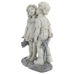 Young Sweethearts: Kissing Children Garden Statue 14 Young Sweethearts: Kissing Children Garden Statue -Garden Plant Store Young Sweethearts Kissing Children Garden Statue Other Side 96084.1631820769